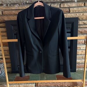Express Black Women's Single-Button Blazer
